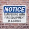 Signmission Tampering With Fire Equipment Is A Crime, 10 in W x Rectangle, Plastic OS-2PACK-NS-P-710-L-18522 - alternate 4
